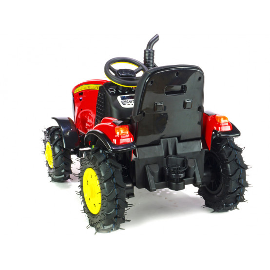 Hello T-990 elektrický traktor s cisternou a vodní stříkačkou, + 2.4G dálkové ovládání, ČERVENÝ